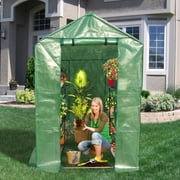 OGrow Large Heavy Duty Walkin 2 Tier 8 Shelf Portable Lawn and Garden