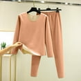 thumbnail image 2 of Timegard Ensemble de sous-Vêtements Thermiques 2 Pcs pour Femmes Col Rond Manches Longues Hauts Pantalons Fuselés Taille Élastique, 2 of 3