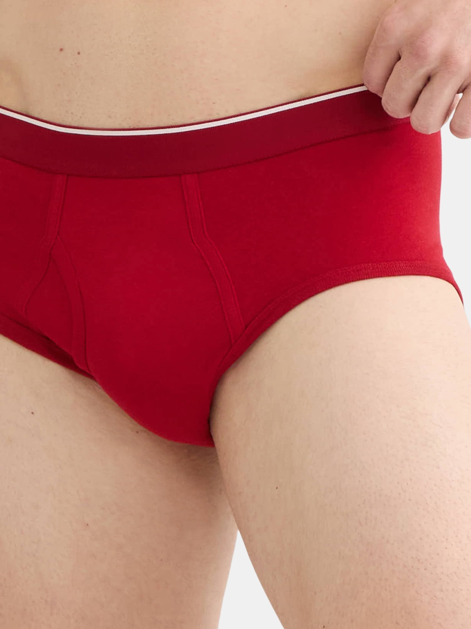 George Men's Cotton Blend Stretch Mid-Rise Brief, 6-Pack, Sizes S-2XL