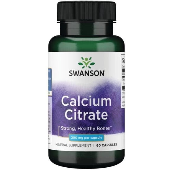 Swanson Calcium Citrate 200 Milligrams 60 Capsules