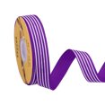 thumbnail image 1 of Unique Bargains 50 Yards x 1' Christmas Striped Ribbon, Dark Purple and White Ribbon Candy Cane Ribbon Roll Wrapping Ribbon, 1 of 6