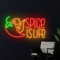 thumbnail image 2 of Handmadetneonsign Spices Is Life Neon Sign, Chili Wall Art Decor, Restaurant Neon Light Wall Decor, 2 of 5