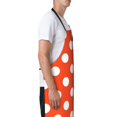 thumbnail image 6 of Zufioo Orange And White Polka Dot1 Print Adult Waterproof Apron, Cooking Apron, Flower Arranging and Painting Apron-Adjustable Straps, with Pockets, Kitchen Supplies-One Size, 6 of 9