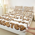 thumbnail image 3 of Castle Fairy Personalized Initial Alphabet 4-Piece Full Size Sheets for Teens Women Men,Rustic Number Bed Sheets,Retro Vintage Lightweight Sheet Sets,Microfiber Bedroom Decor, 3 of 7