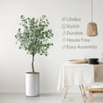thumbnail image 3 of Artificial Tree in White Marble Effect Planter, Fake Eucalyptus Silk Tree for Indoor and Outdoor Home Decoration - 57" Overall Tall (Plant Pot Plus Tree), 3 of 5