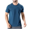 thumbnail image 1 of asjyhkr Plus Size Mens Workout T Shirts Crewneck Quick Drying Basic Tees Summer Gym Athletic Performance Shirts, 1 of 8