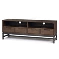 thumbnail image 3 of HomeStock Neo-Classical Nostalgia 60" Wide Solid Rubberwood TV Media Stand for TVs Up to 65" with Four Drawers & Open Storage (60" W x 18" D x 26" H), 3 of 10