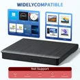thumbnail image 2 of Lecteur Blu-ray Externe, Lecteur Blu-ray Portable et Graveur de CD DVD USB 3.0 et Lecteur BD/DVD/CD Type-C, Prêt à l'Emploi, Léger pour Windows/Mac/Linux (2 en 1), 2 of 7