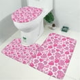 thumbnail image 2 of Pink Breast Cancer and Love Bathroom Rugs Sets 3 Piece,Toilet Cover Set,Absorbent Non Slip Bathroom Mats Sets with U-Shaped Contour Rug Toilet Rug Set, 2 of 5