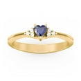 thumbnail image 2 of Birthstone Heart Ring with Shoulder Accents - Blue Sapphire (September), 2 of 4