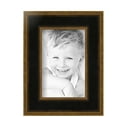 thumbnail image 2 of ArtToFrames 4" x 6" Black Panel With Gold Lip Picture Frame, 4x6 inch Multi Wood Poster Frame (WOM-5092), 5 Pack, 2 of 6