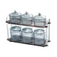 thumbnail image 2 of Bandeja para servir frutos secos, aperitivos, 6 tazones transparentes para almacenar alimentos Redondo Gris, 2 of 9