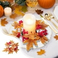 thumbnail image 6 of Taotanxi Pumpkins Candle Rings Wreaths Fall Candle Rings HalloweenThanksgiving Day Ring Holder with Maple Leaves Wreath Mini Autumn Artificial for Wedding,Door Tabletop Decoration, 6 of 7