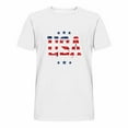thumbnail image 3 of USA Flag 4th of July Independence Day American Flag Men Shirts Summer Deals Plus Size Short Sleeve Crew Neck Big and Tall Pullover Blouse Shirts for Men S-5XL, 3 of 4