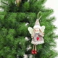 thumbnail image 3 of Fiudx 4 Adornos Navideños, Decoración de Papá Noel y Muñeco de Nieve, Accesorios para Fiestas, Colgantes para Árbol o Puerta, Alegría Navideña para El Hogar, 9 X 6 X 17 Cm, Tela., 3 of 7