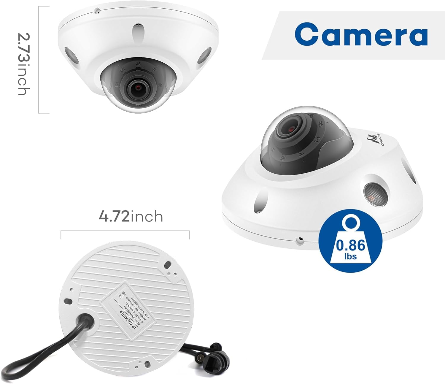 ONWOTE 4K 8MP PoE IP Security Camera Outdoor Dome, Vandal Proof IK10, 3840x2160 8 Megapixels, 134° Wide View, AI Human Vehicle Detection, Commercial Wired Camera for Business