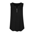 thumbnail image 4 of Admvng Tops for Women Trendy Summer Large Solid V-Neck Loose Casual Button Tank Top S-5XL, 4 of 8