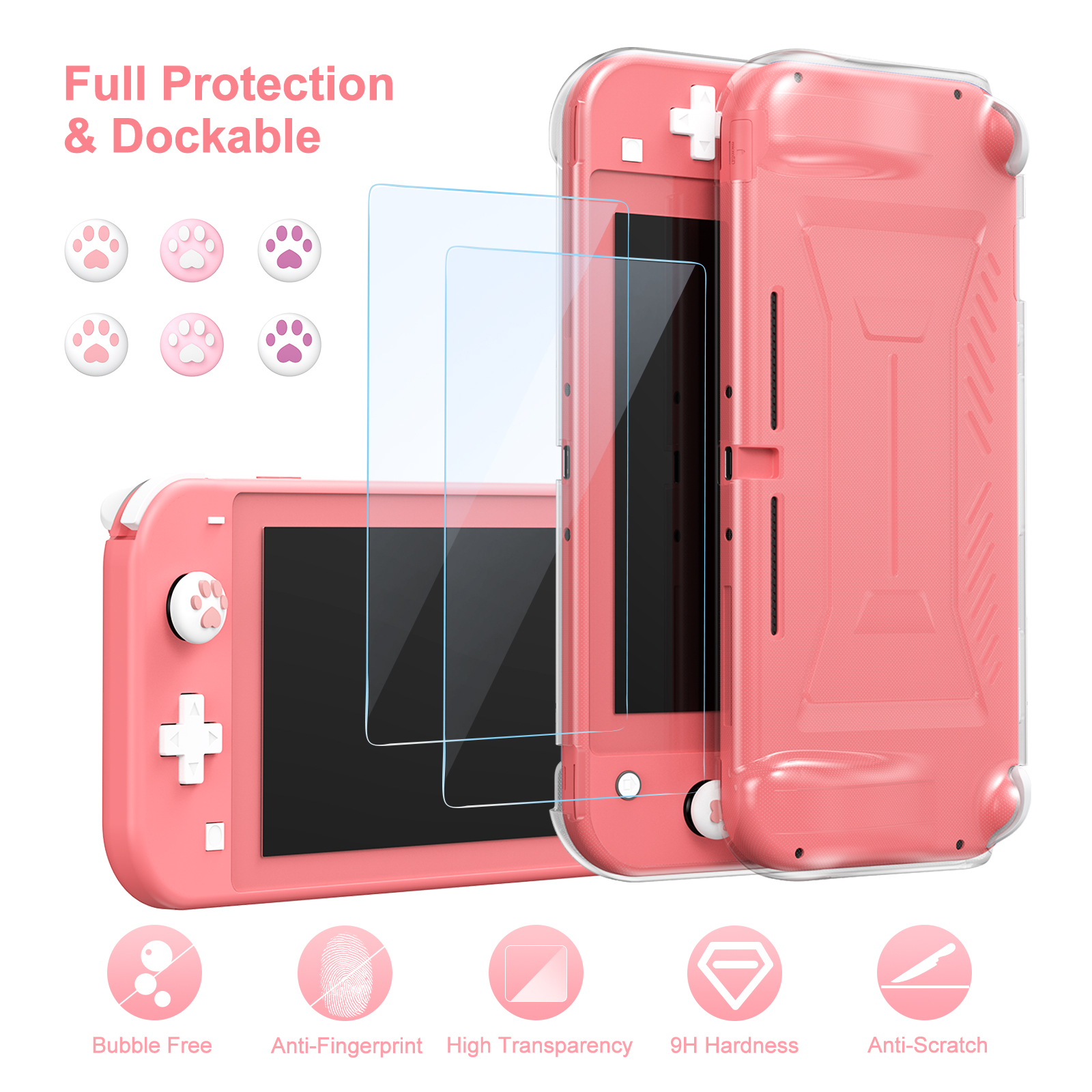 DEPTHOT Switch Lite Accessories Bundle 17-in-1 Pink photo 8