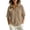 16#Coffee, variant on Striped Waffle Knit Polo Shirt for Women Short Sleeve Button Neck Collared Top Loose Fit Casual Preppy Summer Spring