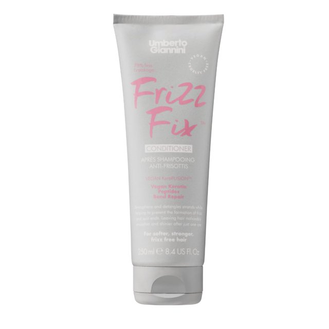Acondicionador Umberto Giannini Frizz Fix 8.4 fl Oz - para todo tipo de cabello encrespado y dañado con reparación de enlaces de Kertain vegano - Vegano y libre de crueldad - Sin sulfato 94% natural