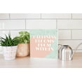 thumbnail image 4 of Happiness Blooms Pale Mint Green 10 x 10 Wood Tabletop Sign Plaque, 4 of 4