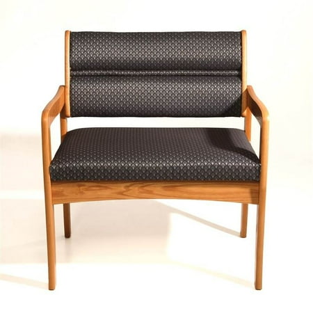 Bariatric Office Guest Chair - Oak Bariatric Office Guest Chair w Medium Finish (Cabernet Burgundy)