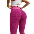 thumbnail image 2 of ICHUANYI Clearance Womens Stretch Yoga Leggings Fitness Running Gym Sports Full Length Active Pants(Hot Pink, L) Ichuanyi Ichuanyi, 2 of 5