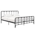 Mainstays Farmhouse Metal Bed, King, Black