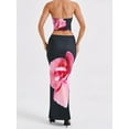 thumbnail image 6 of Women 2 Piece Outfits Floral Print Tube Tops and Elastic Long Skirt Set Crop Vest Summer Clothes Streetwear for Vacation, 6 of 6