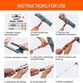thumbnail image 3 of Professional Window  Cleaner, 2 in 1 Shower  with Extension Pole, 62'' Telescopic Window Washing Equipment with Bendable , Glass Cleaning Tools for Indoor/Outdoor High Window, 3 of 6