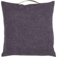 thumbnail image 3 of Fennco Styles Solid Chenille Decorative Filled Throw Pillow with Handle 18" W x 18" L – Purple Accent Cushion for Couch, Bedroom, Living Room and Office Décor, 3 of 4