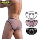 thumbnail image 2 of Los hombres Bikini calzoncillos Gay Modal Sexy hombre ropa interior breve transpirable Mens Underware suave deslizamiento masculino calzoncillos alta horquilla AD7105pangjing, 2 of 4