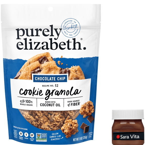 Purely Elizabeth Cookie Granola, Chocolate Chip, Gluten-Free, 9 oz Bag