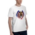 thumbnail image 2 of American Flag Men's T-Shirt Cotton 100% Summer Tops Fashion Casual Independence-Day Short Sleeves for Men Women Round Collar Top Tees, 2 of 6