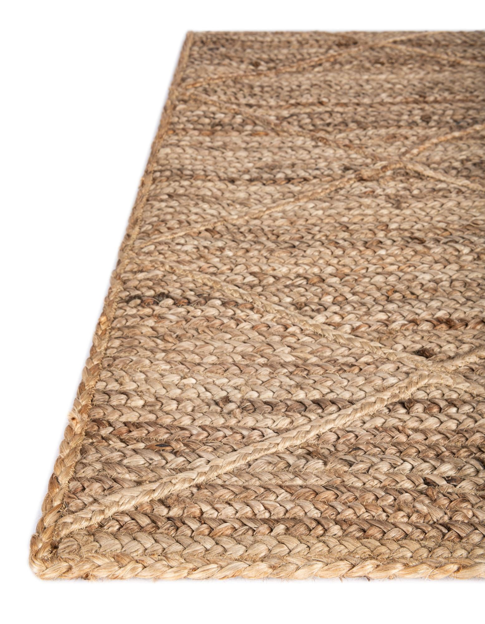 Unique Loom Braided Jute Collection Area Rug - Trellis (2' x 3' 1" Rectangle Natural)