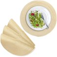 thumbnail image 1 of Ensemble de 4 Napperons Ronds Résistants à la Chaleur pour Table à Manger, 15 Pouces Beige Lavables - Beige, 1 of 9