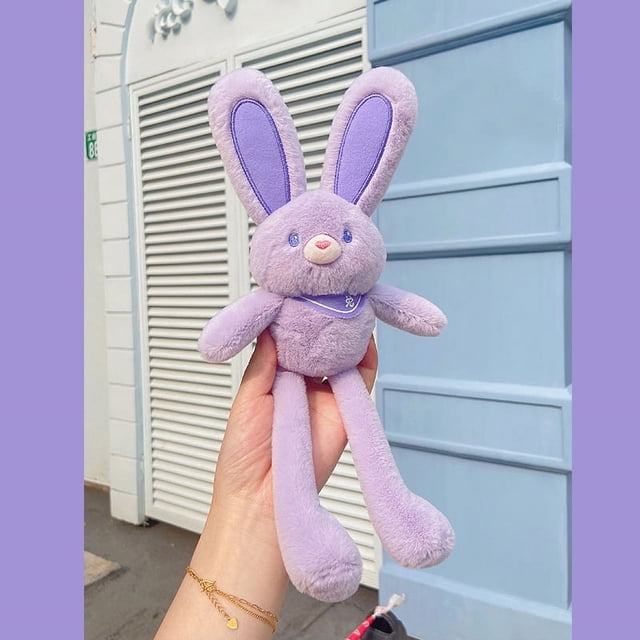 FORTUNE Plush Stretchable Rabbit Bunny Rabbit Doll Legs and Ears Adjustable Rabbit Plush Doll Soft Stuffed Toy