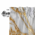 thumbnail image 5 of Kitchen Valances for Window, Abstract Gold Stripes Marble Texture Light Filtering Rod Pocket Valance Curtain, Modern Stone Crack Short Curtains Window Topper for Bedroom Bathroom Living Room 42x12in, 5 of 9