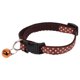 thumbnail image 3 of Polka Dots Imprima Pequeño Cerro de Cat y Perrito Cuello de Perrito Con Jingle Bell Ancho de 1.0 cm (Café), 3 of 5