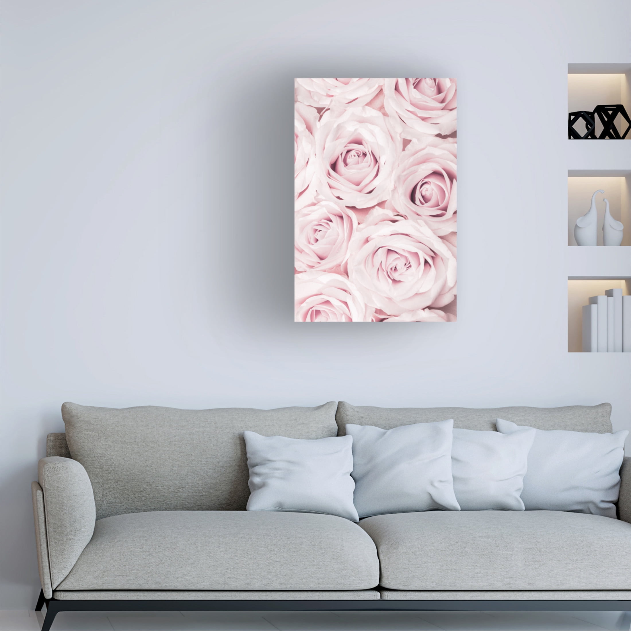 Trademark Fine Art Pictufy Studio Pink Roses No 02 Canvas Wall Art