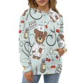 thumbnail image 3 of Doctor Bear Hospital Oversized Hoodies for Women Pullover Womens Clothes with Pocket Mens Ultimate Pullover Hoodie Sweatshirt S-6XL, 3 of 8
