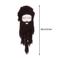 thumbnail image 3 of Teissuly Creative Barbarian Knit Beard Hat Funny Knit Hat Wig Beanie Hat Beard Facemask, 3 of 5