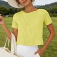 thumbnail image 5 of Kezqiaxn Clothes for Women Summer Tops Plus Size Fashion Crew Neck Short Sleeve Shirts Business Dressy Casual Work Blouses, 5 of 6