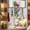 thumbnail image 3 of Valances for Windows Merry Christmas Winter Leaf Rod Pocket Cafe Window Treatments Valance Curtains for Kitchen Bathroom Laundry Basement Windows 54"x18", 3 of 7
