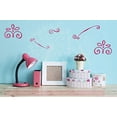 thumbnail image 5 of 5pc Curly Doodle Swirls Wall Art Stickers Vinyl Decals Home Décor Hot Pink, 5 of 6