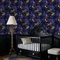 thumbnail image 4 of Boho Peel and Stick Wallpaper Fantasy Forest Night Glowing Wings Silver Ferns Wall Mural 17.7in x 9.8ft Self Adhesive Removable Wall Paper Renter Friendly Wallpaper for Nursery Bedroom Cabinets, 4 of 8
