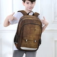 thumbnail image 6 of FORMRS Unisex School Backpack 17" Student Travel Bag with Laptop Compartment, Wood Grain, 6 of 7