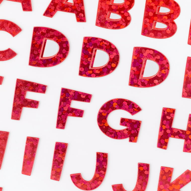 The Paper Studio Stickers Alphabet - Metallic Red - BumbleBee's Craft Shop