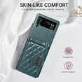 thumbnail image 6 of Dteck Wallet Crossbody for Samsung Galaxy Z Flip 4 Case with Lanyard Wrist Strap Credit Card Holder, PU Leather Protective Phone Case with Ring Holder,Green, 6 of 8