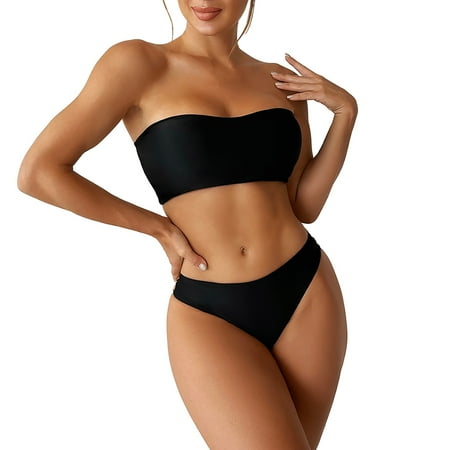 Gubotare Womens Swimsuits Micro Bikini Extreme G String Thong Bikini Mini Bathing Suit for Women Black L